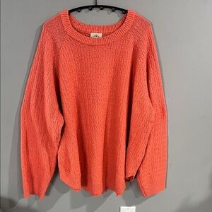 St. John's Bay Vibrant Orange\Coral  Knit Sweater Size XXL